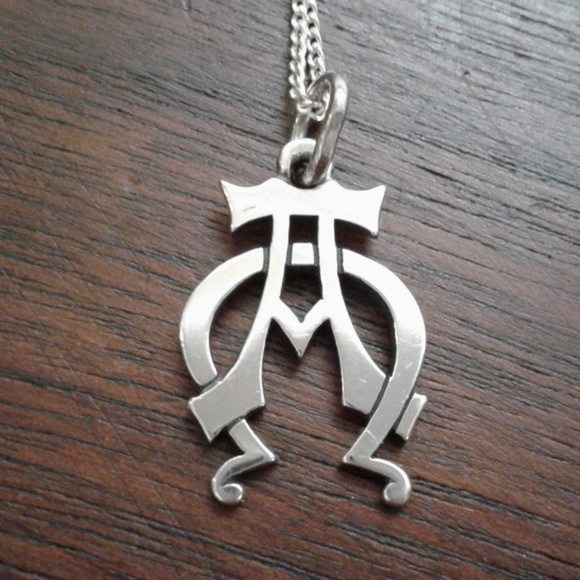 alpha omega pendant silver